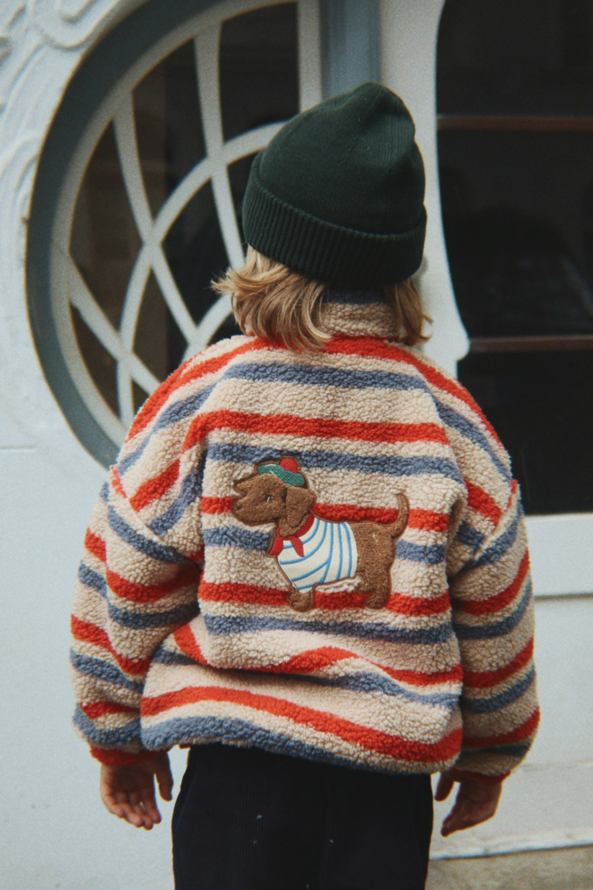 Teddyjacke "Jody" mit Stickerei | Tangerine Stripe