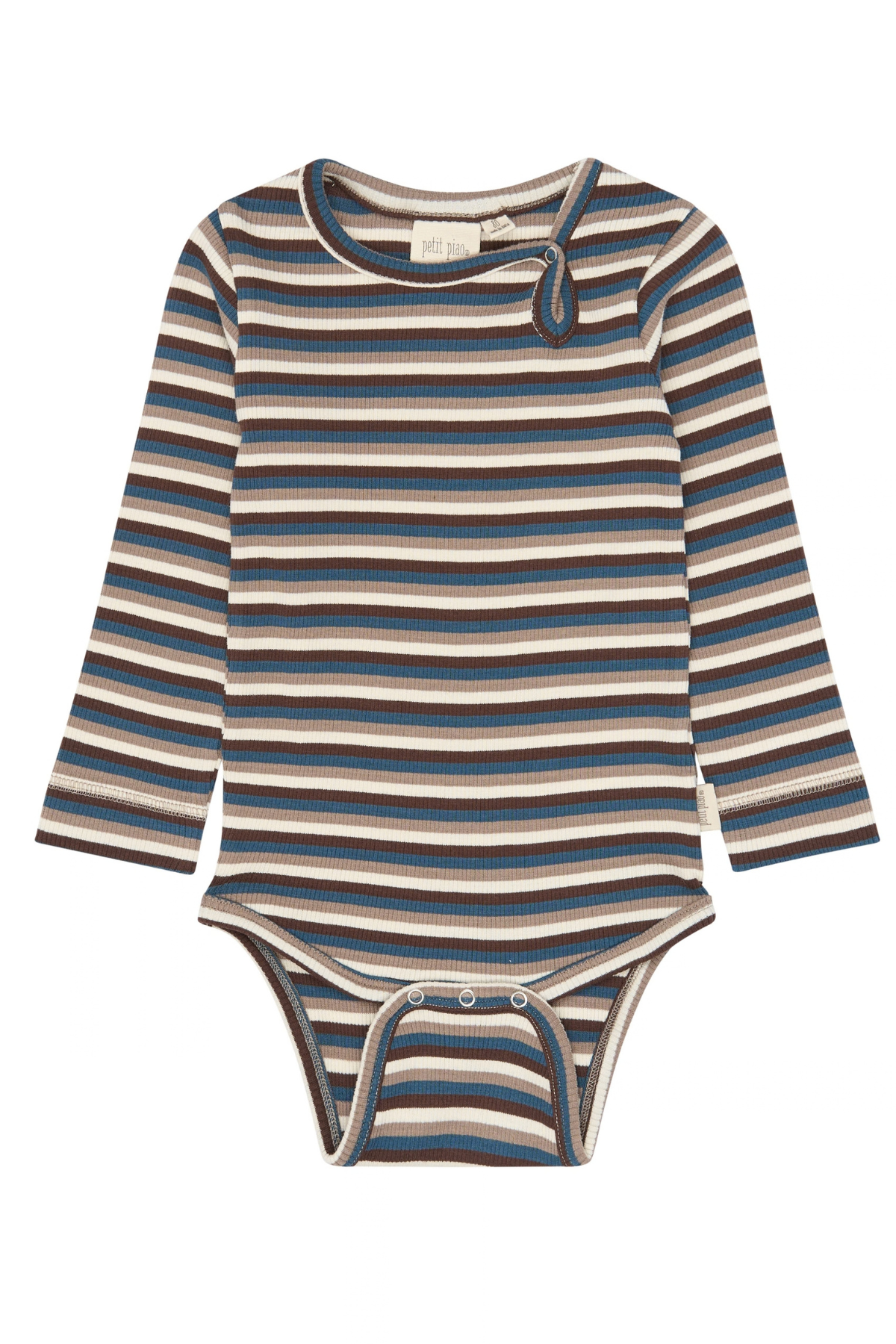 Langarmbody "Song" aus Baumwolle-Modal-Mix | Key Largo Multistriped