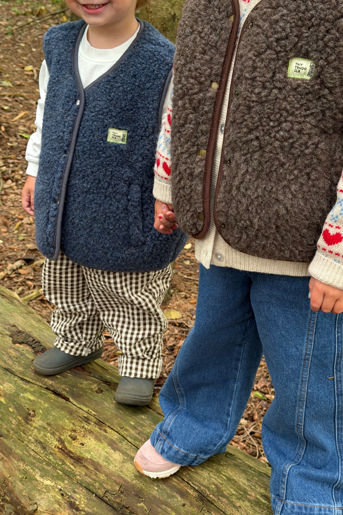 Wollweste Kids "Tiny Tornado Club" | Blue Grey