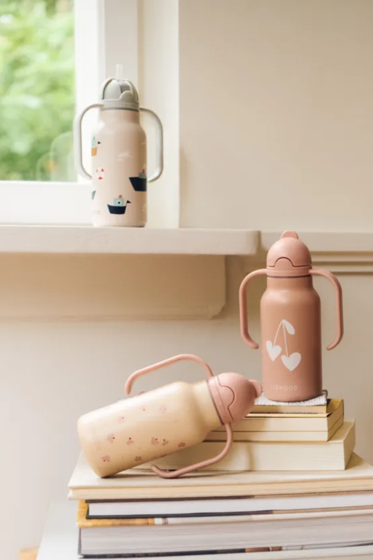 Trinkflasche "Kimmie" mit Griffen 250 ml | verschiedene Muster