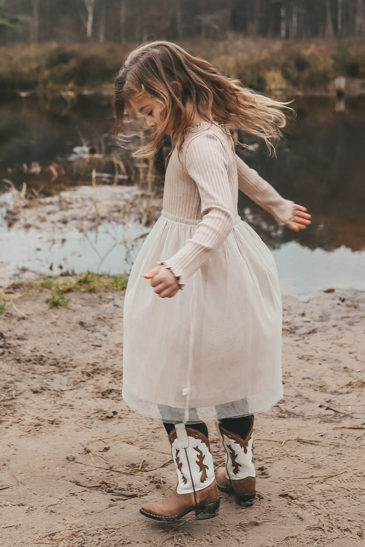 Rib Knit Kleid | Oyster Gray