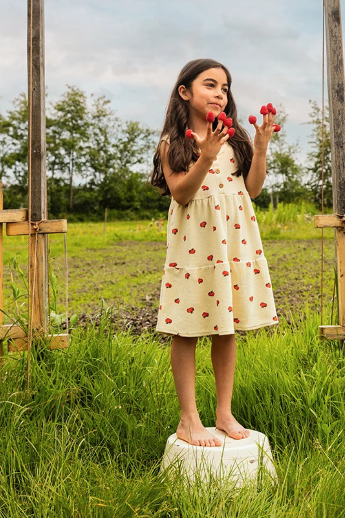 Kleid "Terry" mit Apfel-Print