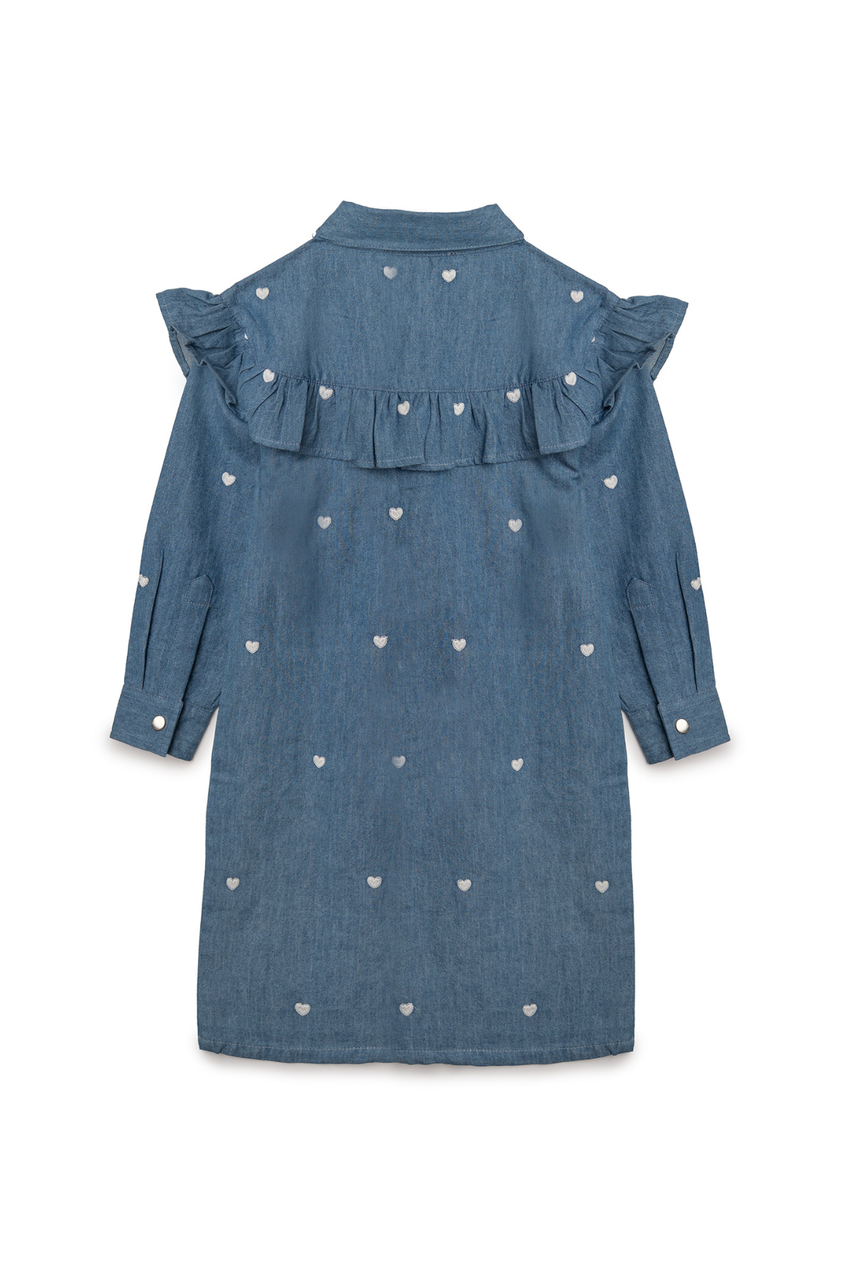 Jeanskleid mit Rüschen für Kids