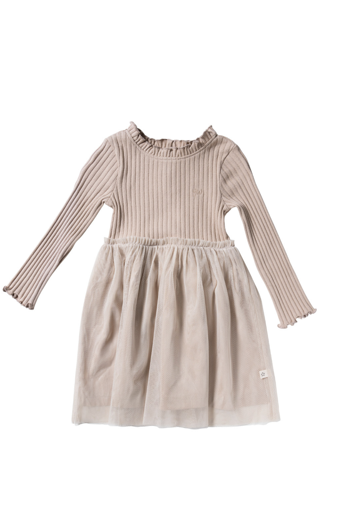 Rib Knit Kleid | Oyster Gray