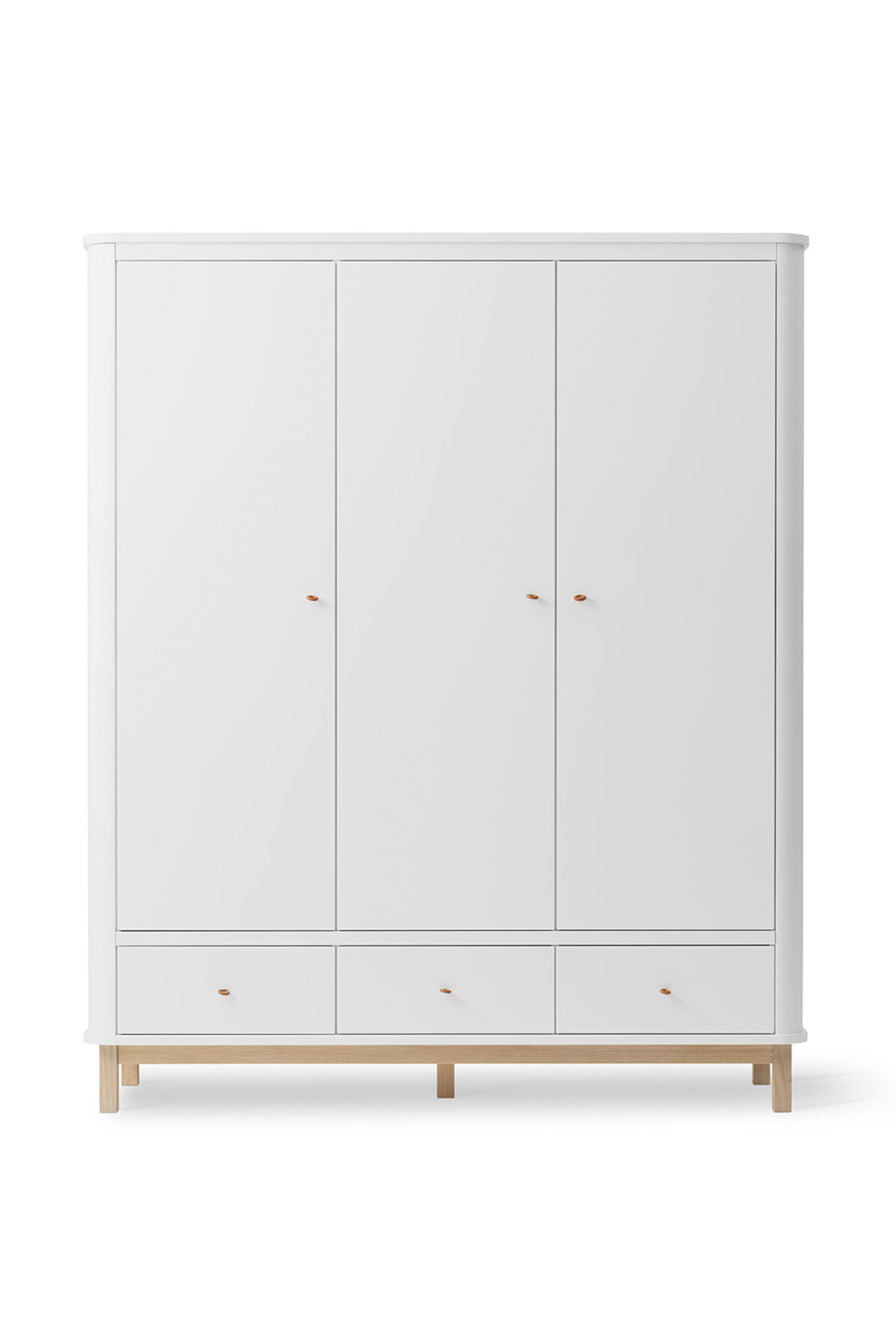 Kleiderschrank "Wood" 3-türig | verschiedene Farben