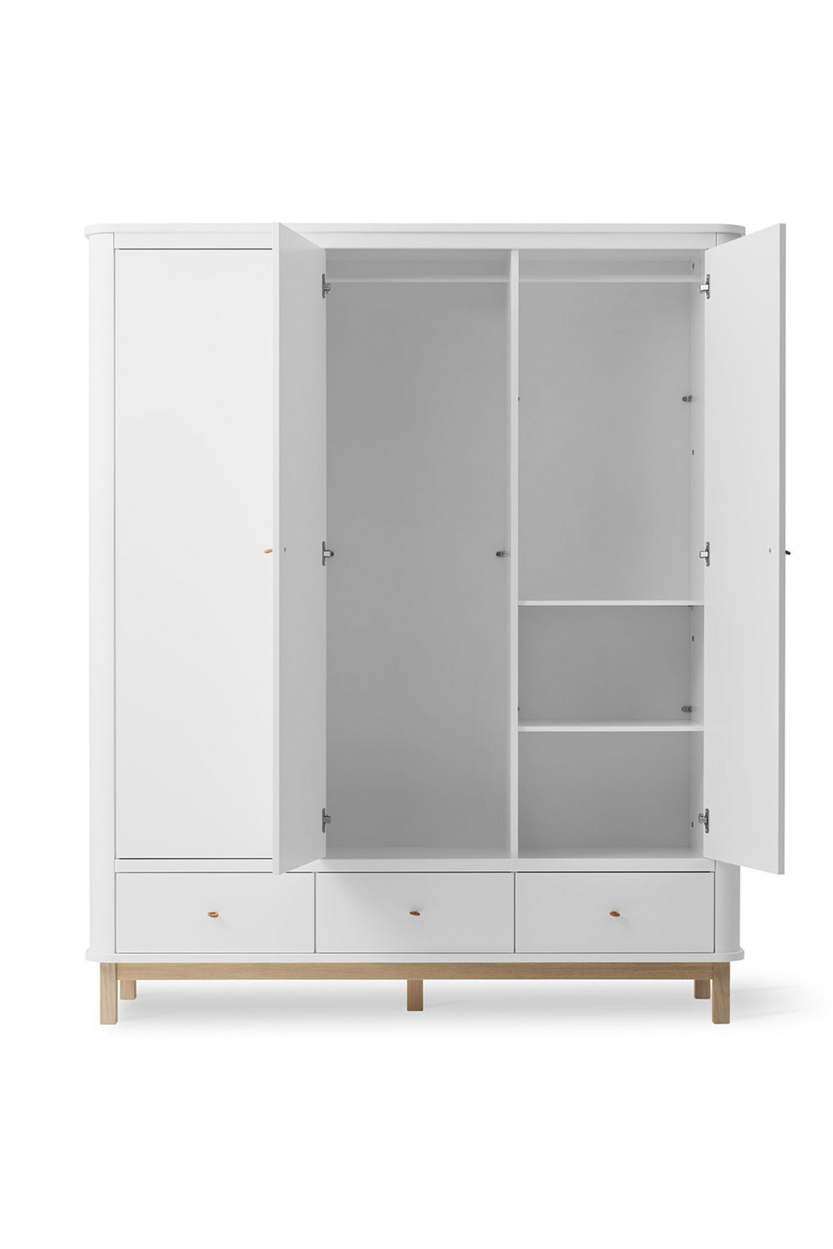 Kleiderschrank "Wood" 3-türig | verschiedene Farben