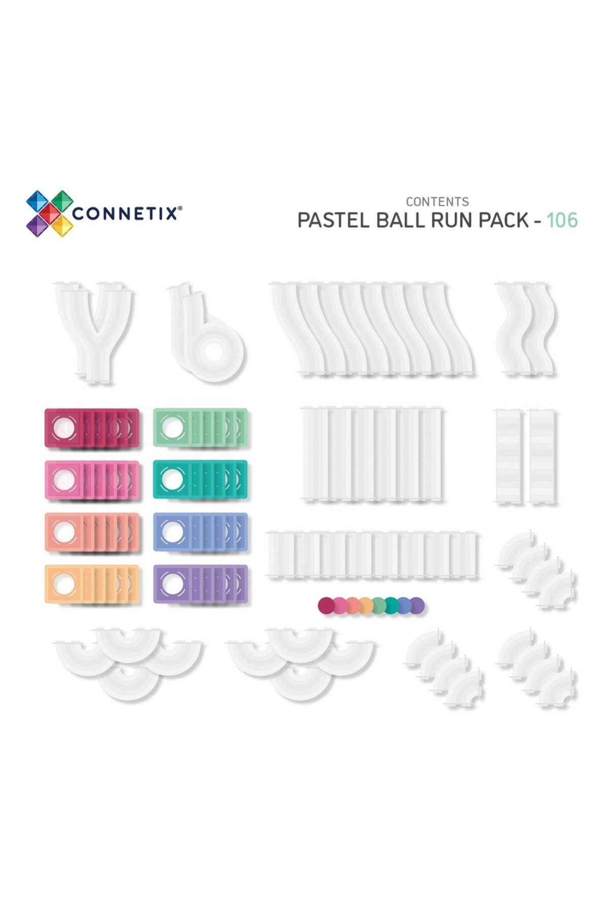 Magnetbausteine "Kugelbahn Pastel Ball Run Pack"