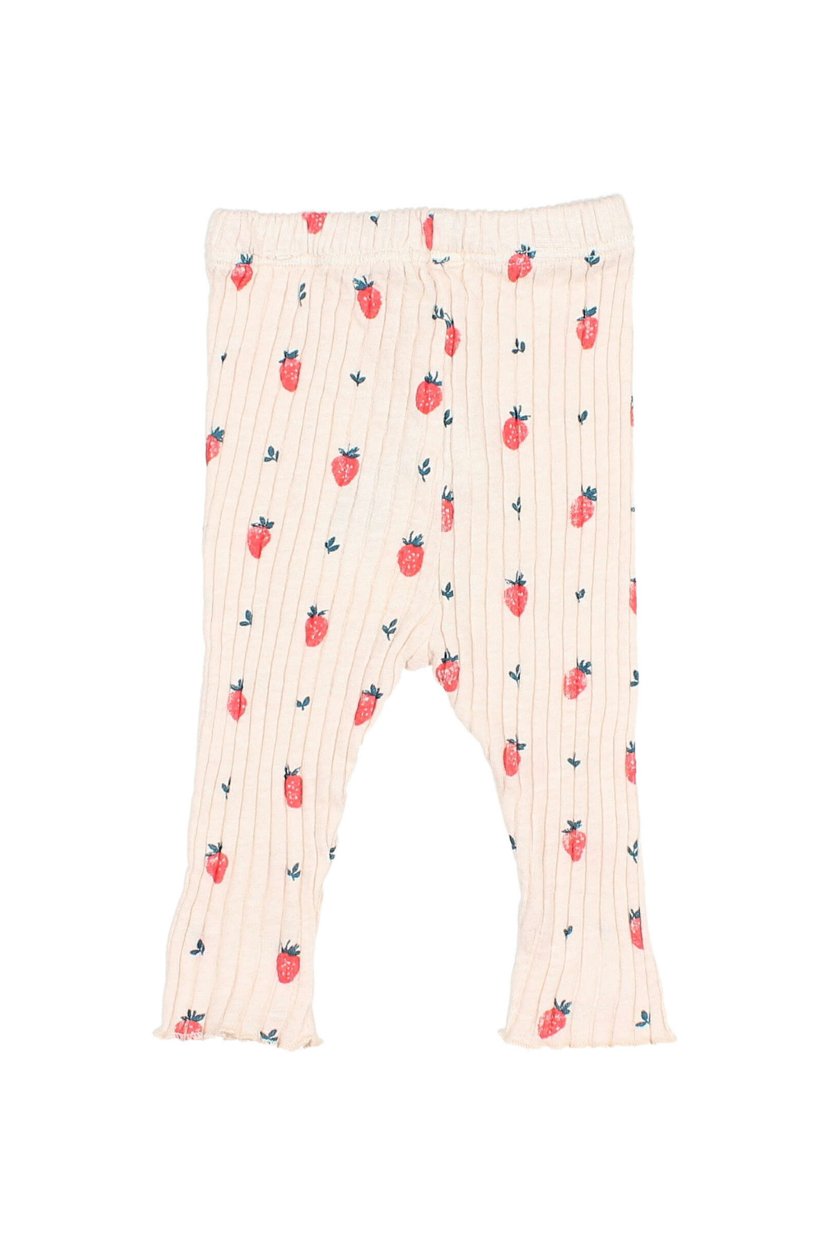 Leggings mit Erdbeer-Print | Cream Pink