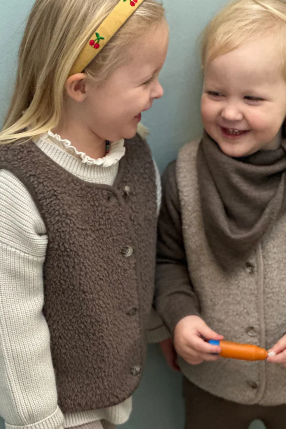 Set aus Merinowolle für Kids | Pullover + Weste