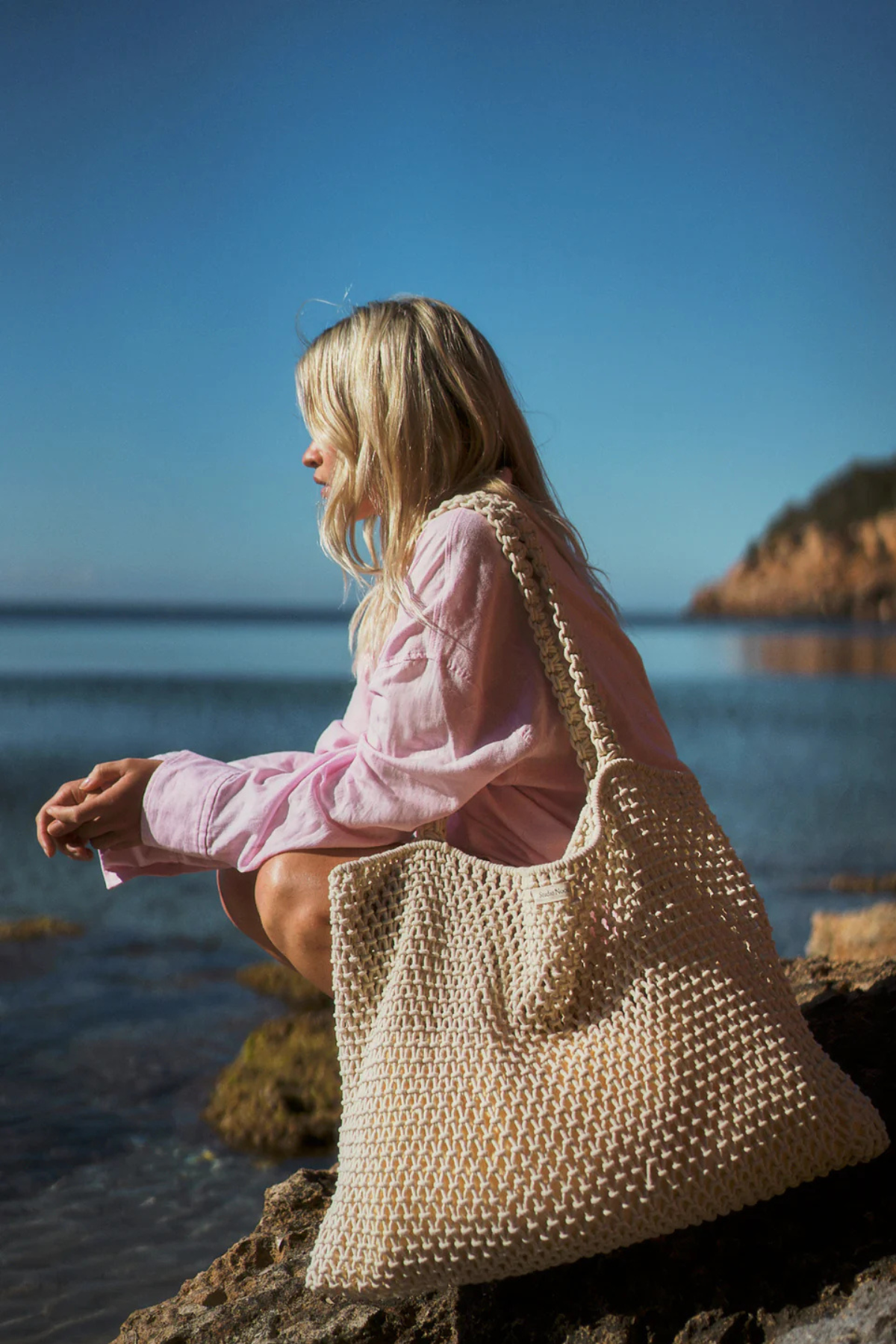 Mom Bag | Natural Macrame
