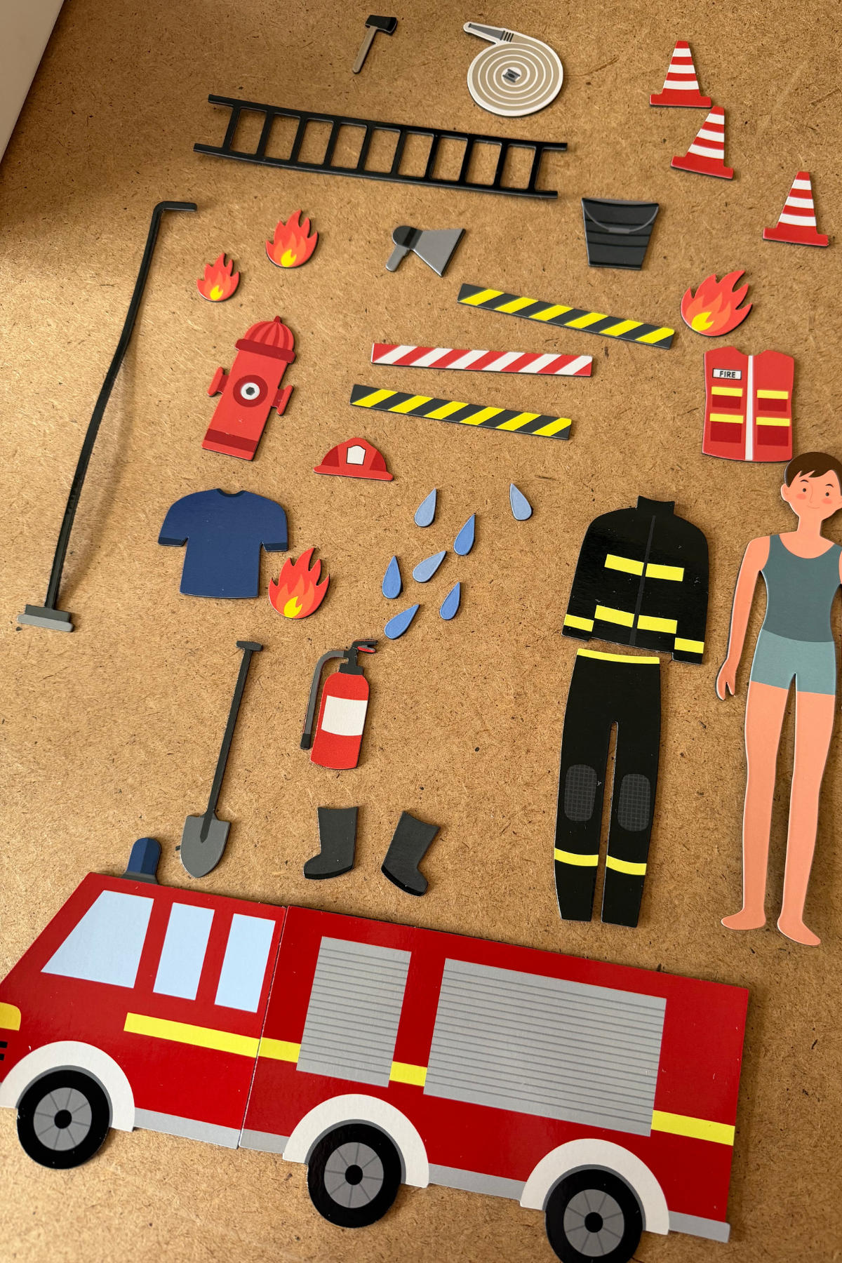 Magnet-Set "Magna Fire Rescue" 36 Teile | Feuerwehr-Abenteuer für Deine Magnetwand
