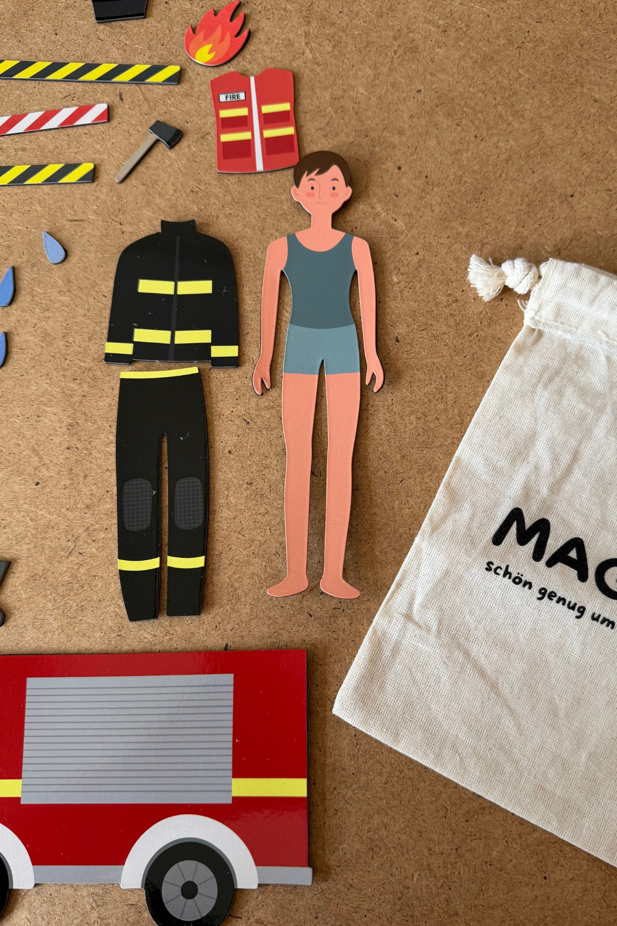 Magnet-Set "Magna Fire Rescue" 36 Teile | Feuerwehr-Abenteuer für Deine Magnetwand