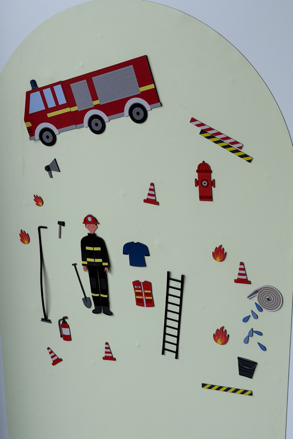 Magnet-Set "Magna Fire Rescue" 36 Teile | Feuerwehr-Abenteuer für Deine Magnetwand
