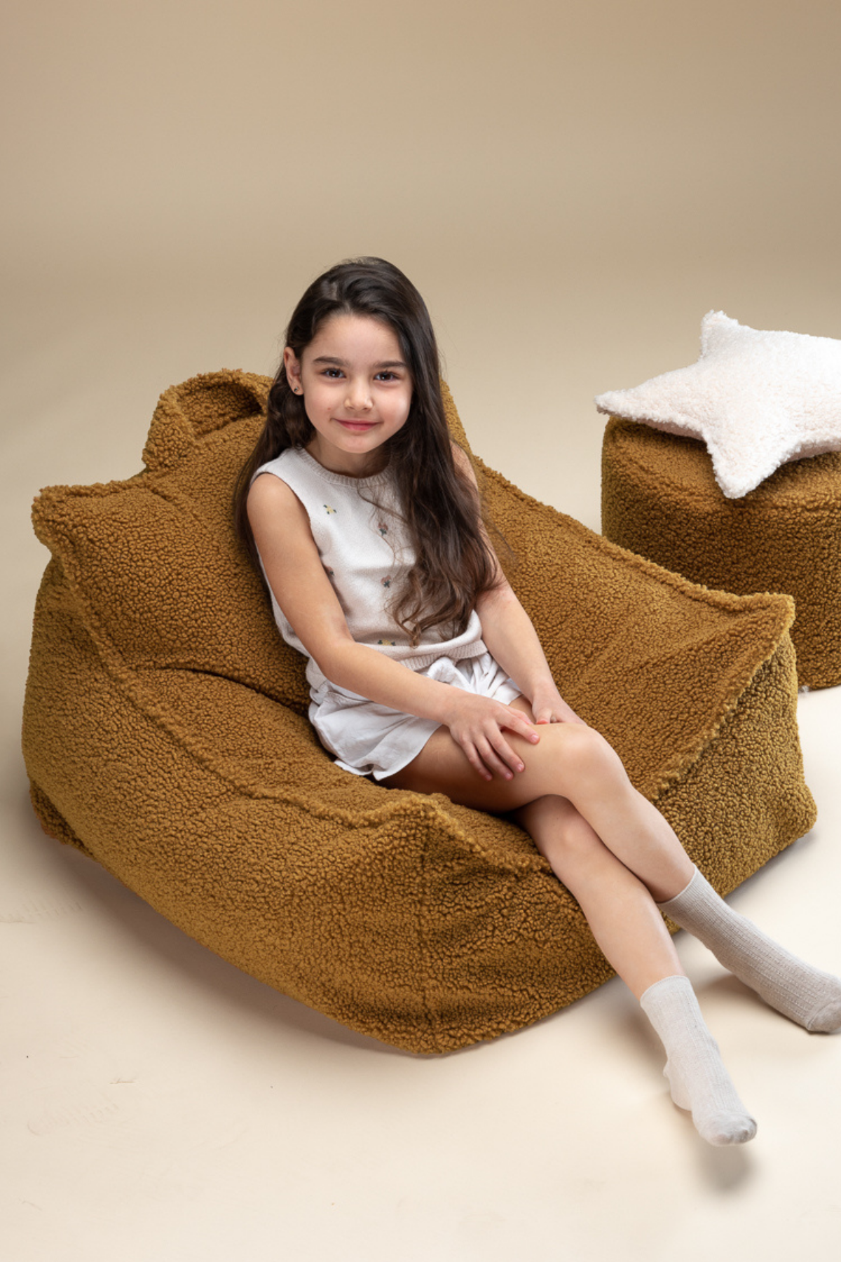 Sitzsack aus Teddy-Stoff | verschiedene Farben