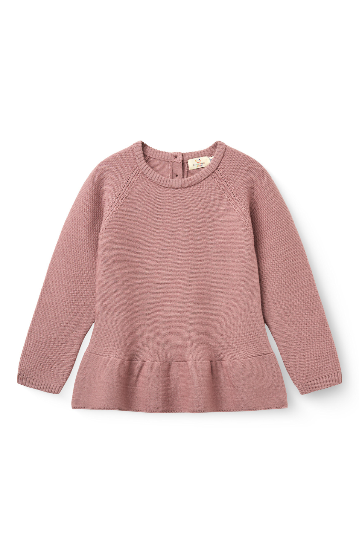 Sweatshirt mit Rüschen aus Merinowolle | Winter Rose