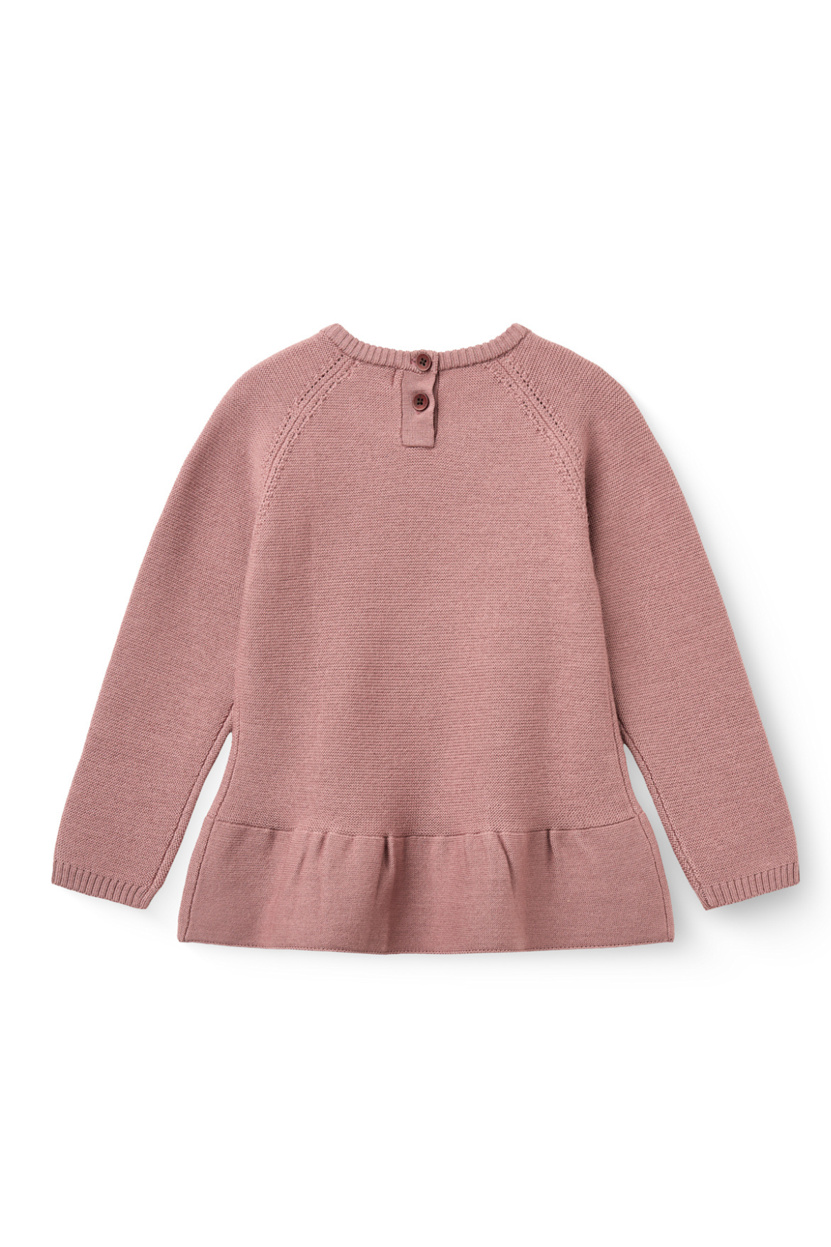 Sweatshirt mit Rüschen aus Merinowolle | Winter Rose