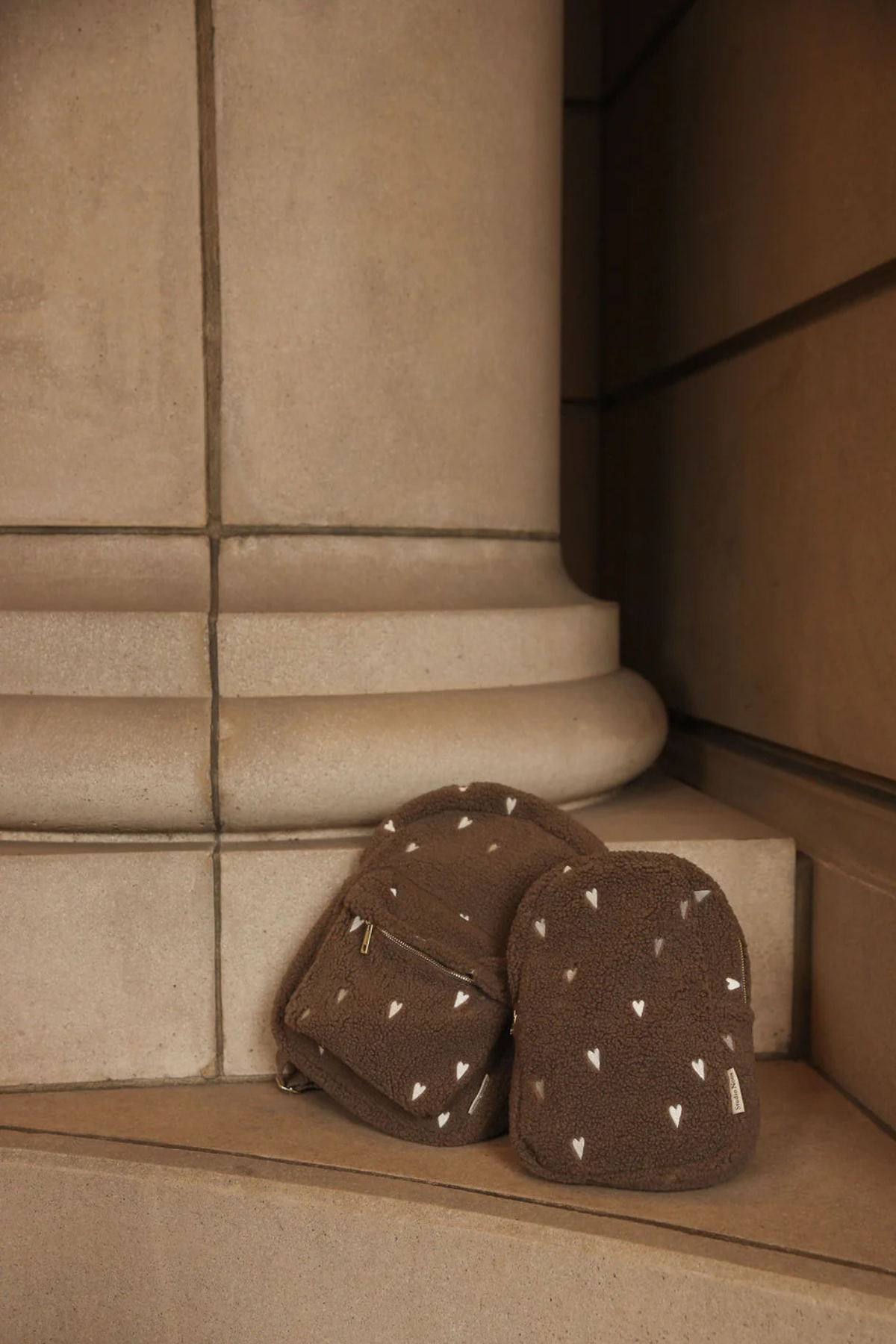 Kinderrucksack | Midi Brown Teddy Heart