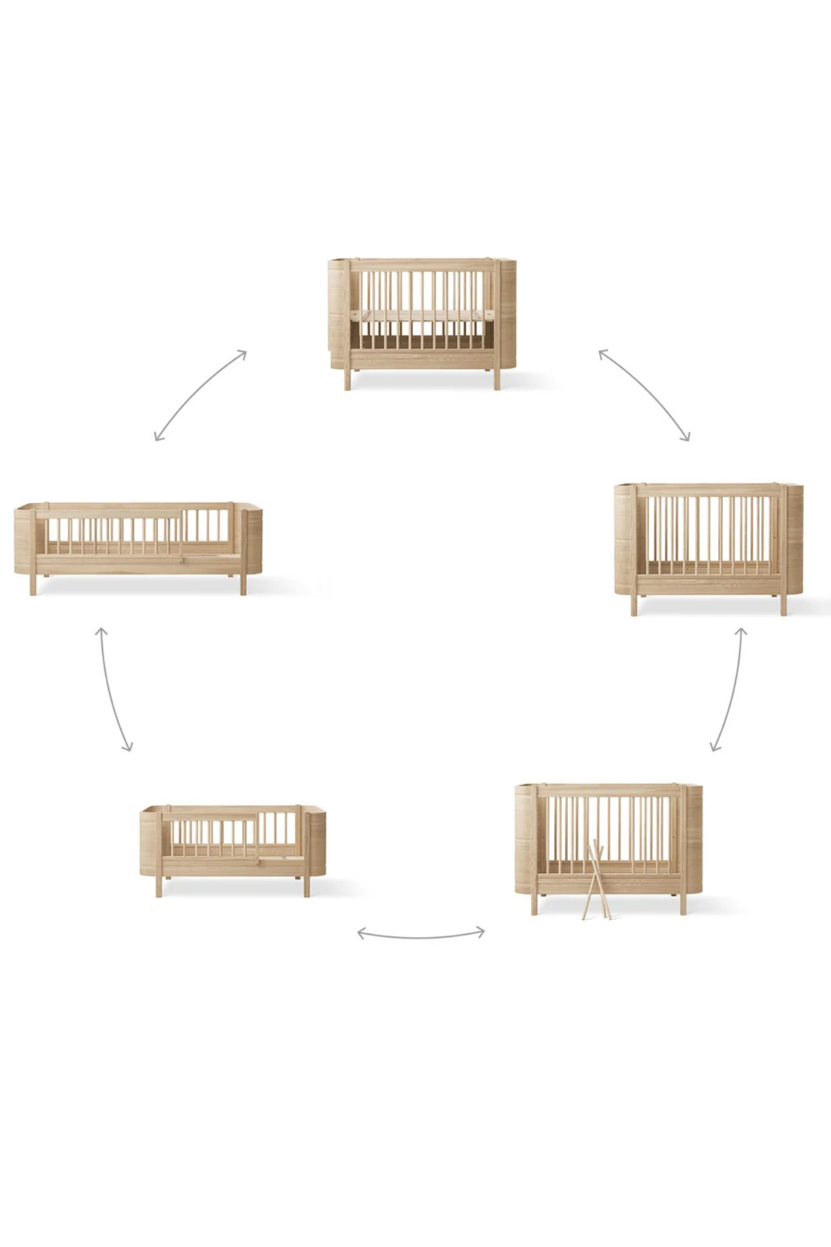 Mini+ Babybett inkl. Umbauset Juniorbett | verschiedene Farben
