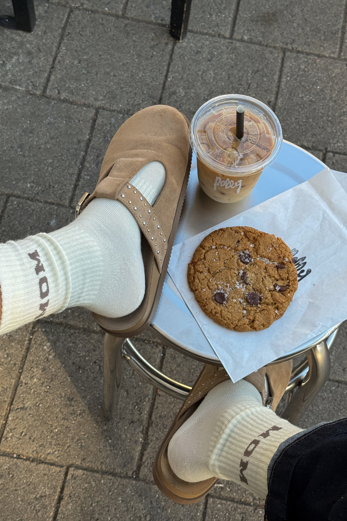 College-Wollsocken "Mom" | Taupe