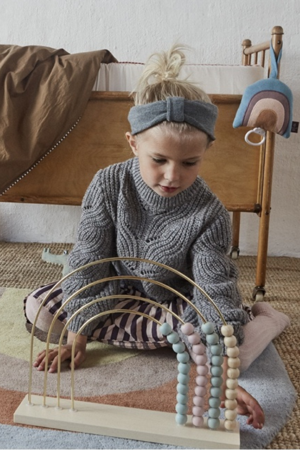 Motorikschleife "Abacus" Regenbogen