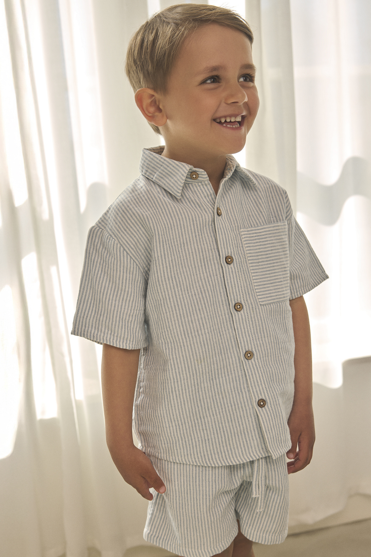 Gestreifte Musselin Shorts | Citadel