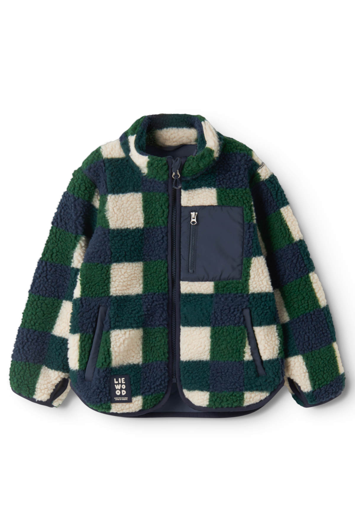 Fleecejacke "Nolan" | Mega Check / Bright Garden
