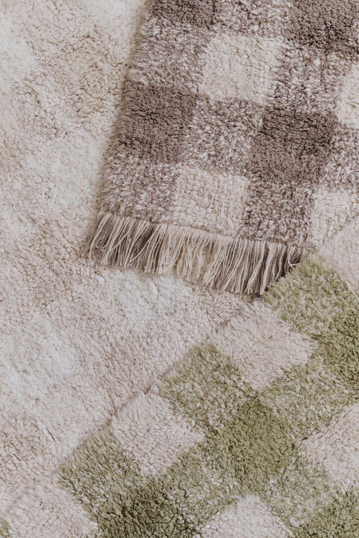 Waschbarer Teppich Vichy Ivory im Kinderzimmer