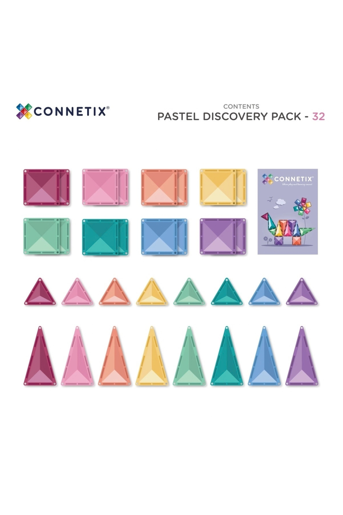 Magnetbausteine "Pastel Discovery Pack" 32 Teile