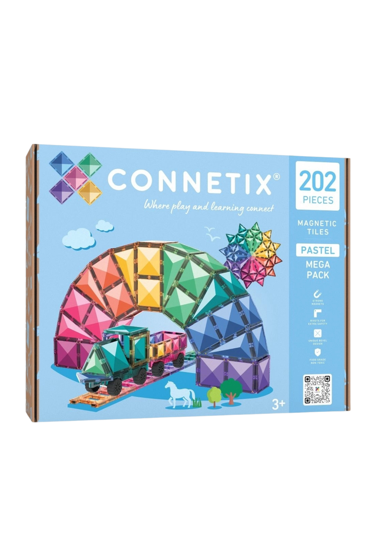 Magnetbausteine Pastel Mega Pack 202 Teile