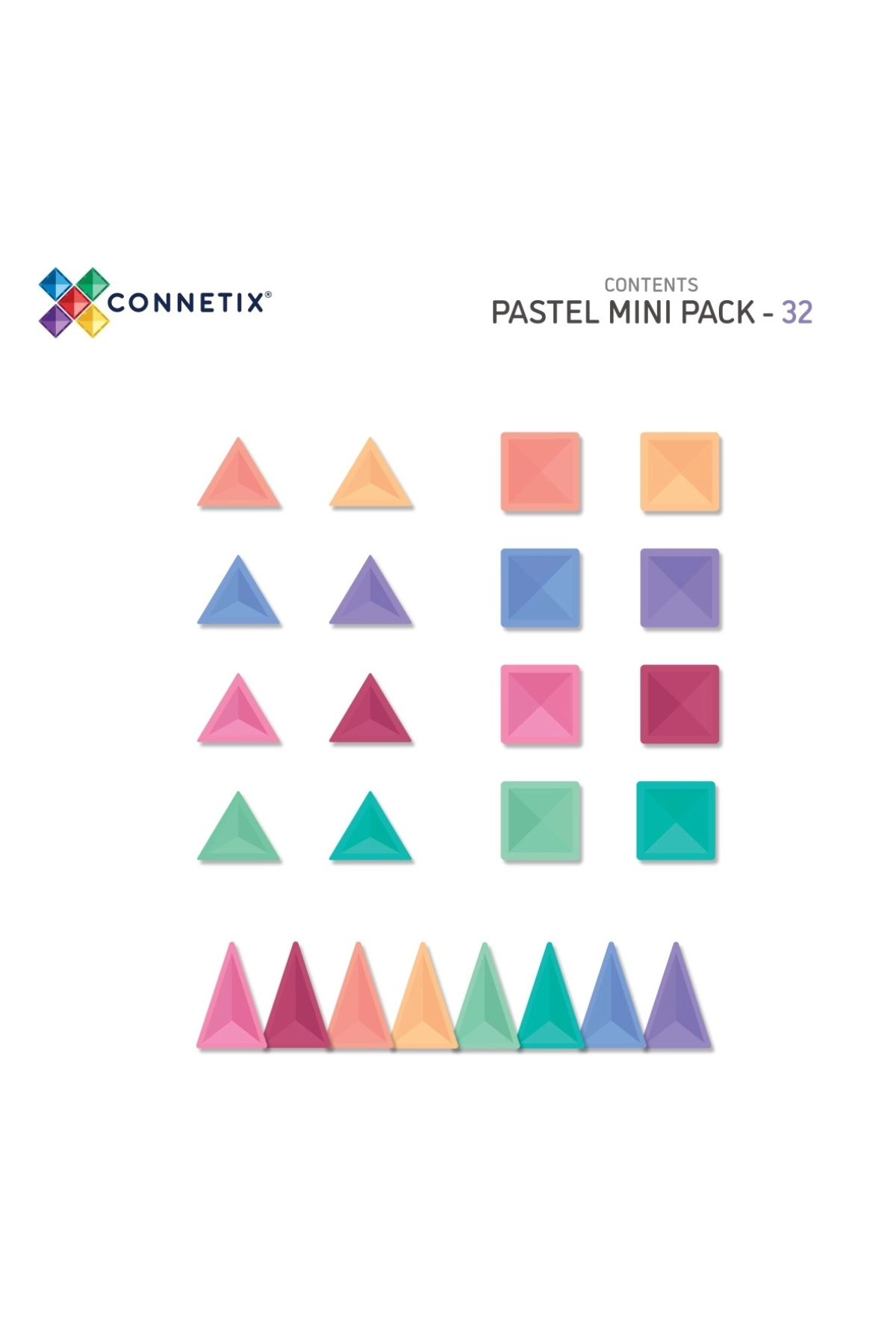 Magnetbausteine "Pastel Mini Pack" 32 Teile