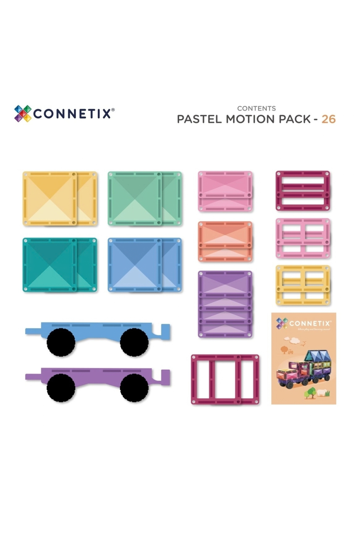 Magnetbausteine "Pastel Motion Pack" 26 Teile