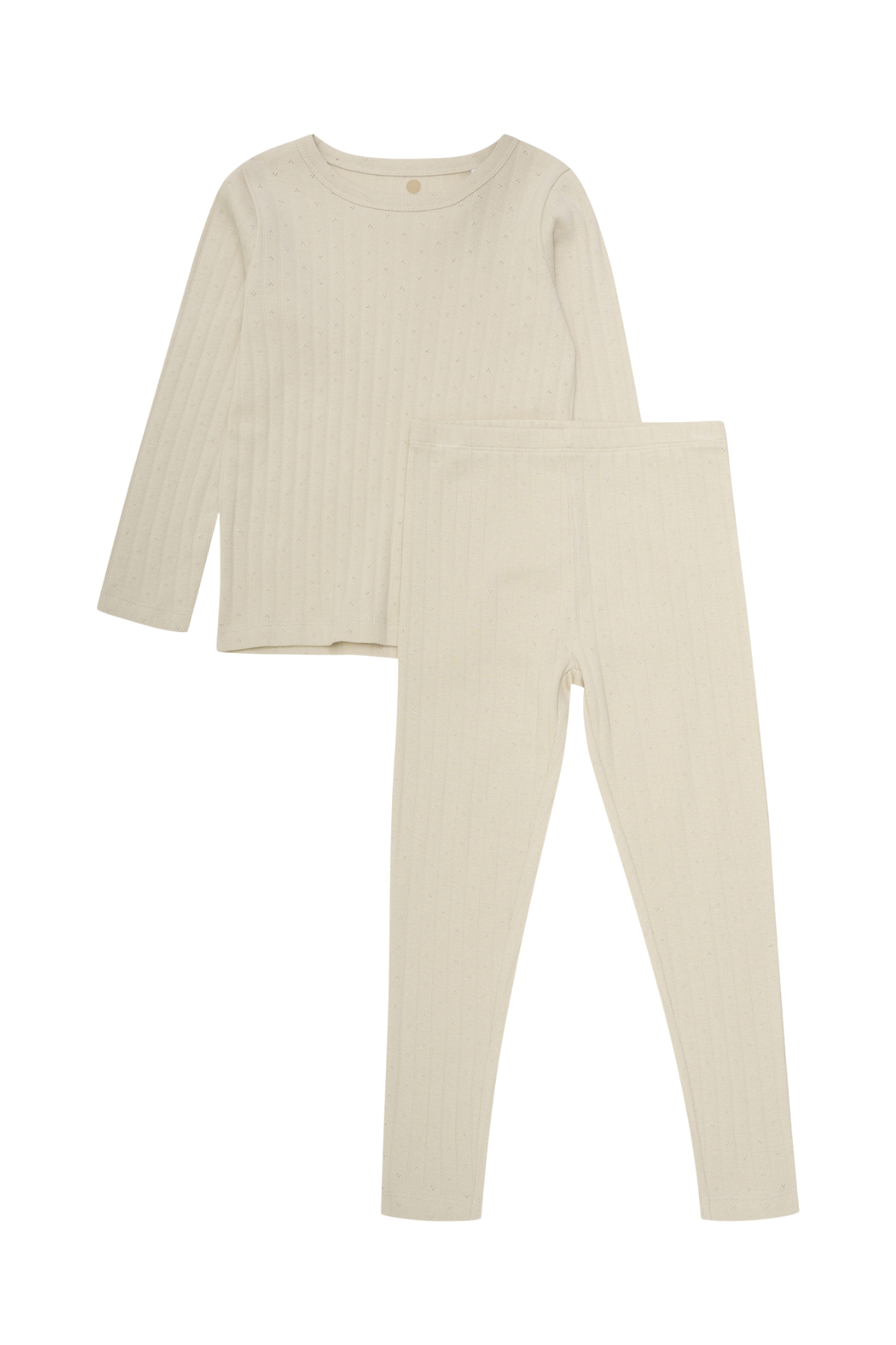 Pyjama Set mit Pointelle Muster