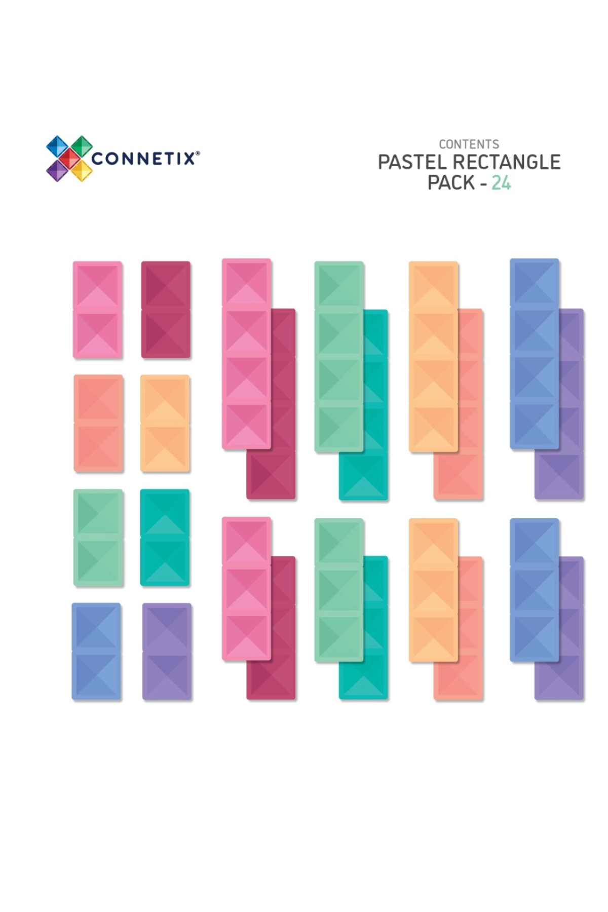 Magnetbausteine "Pastel Rectangle"