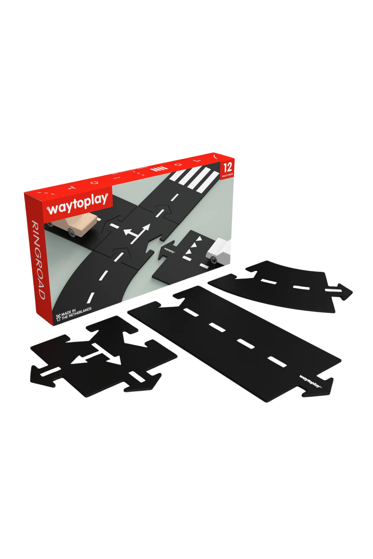 Flexible Spielzeugstraße "Ringroad" | Small Road Set | 12 Teile
