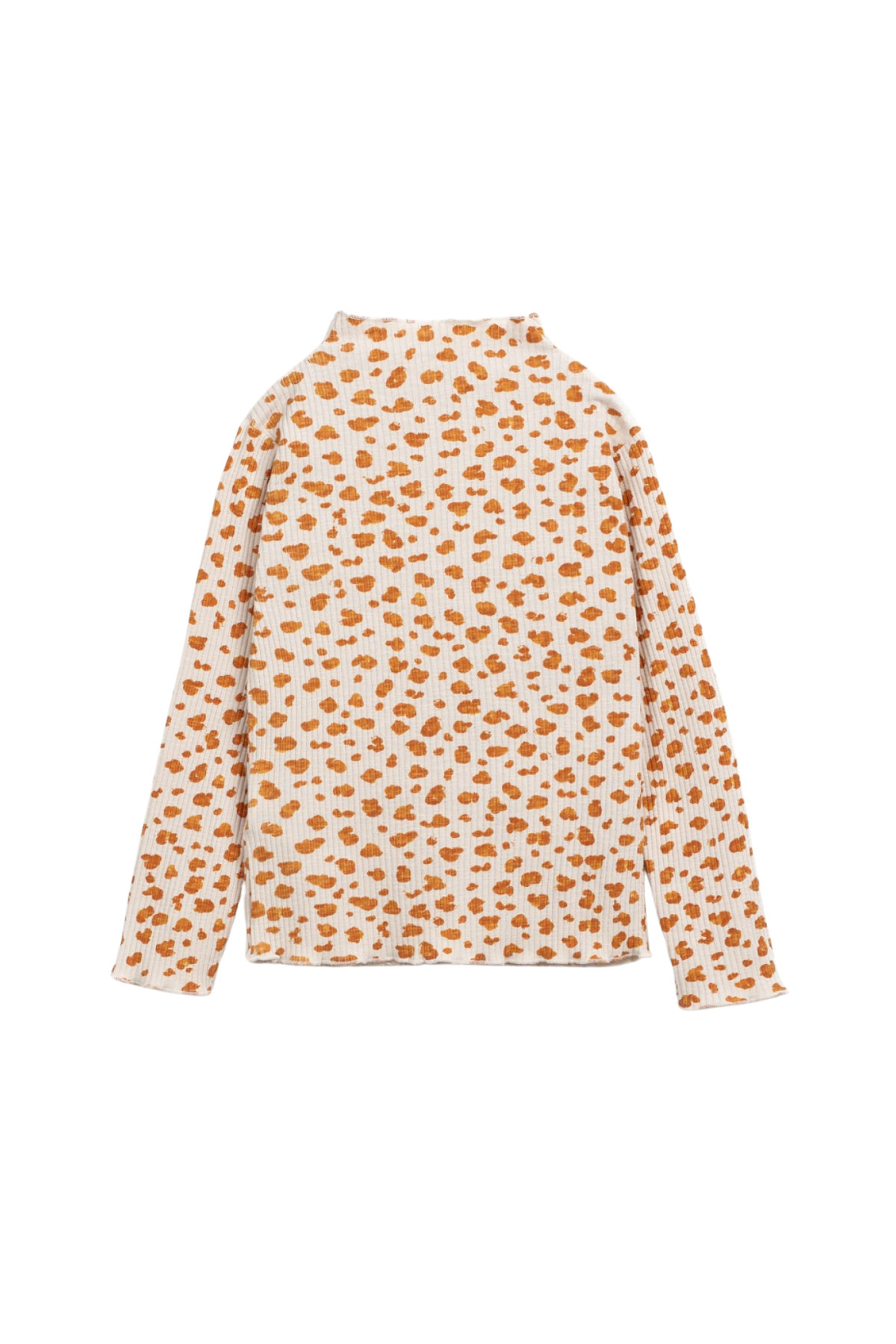Ripp Langarmshirt mit Leo-Print | Tones