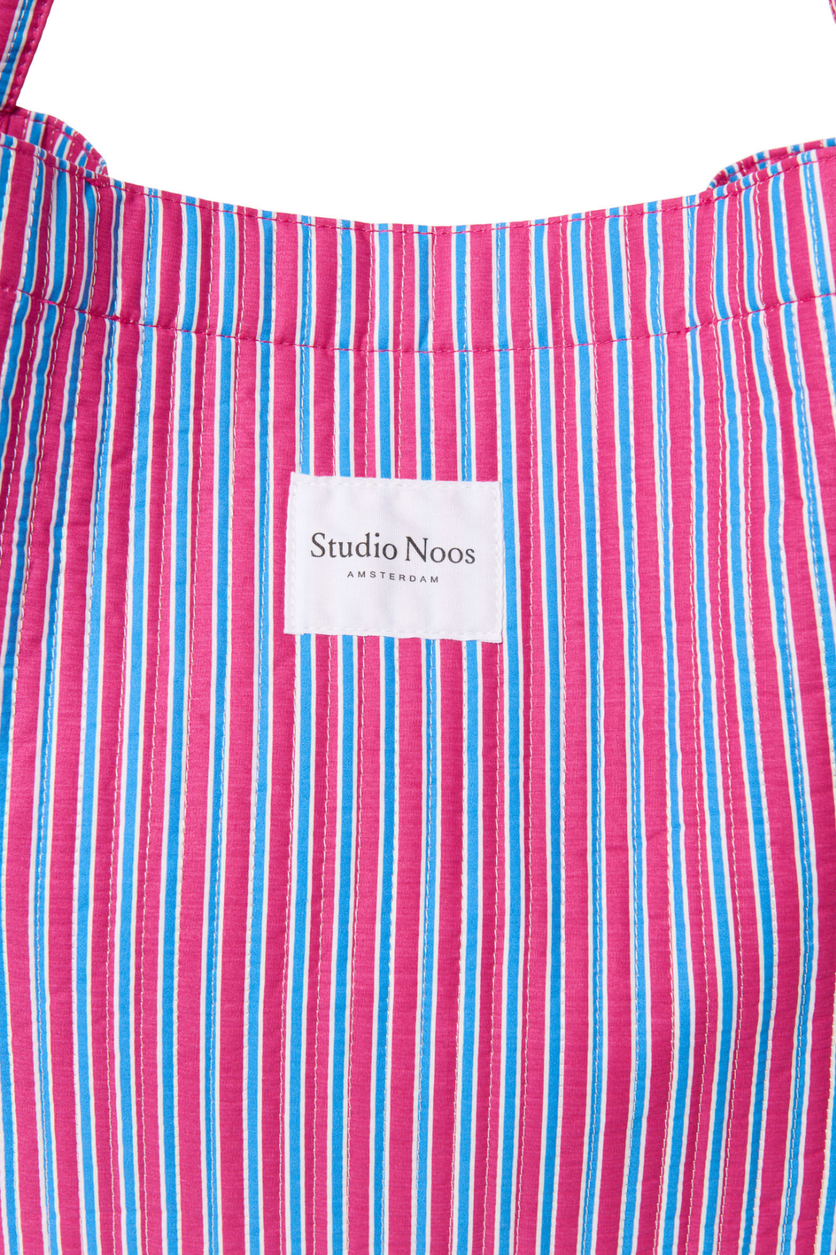Mom Bag | Raspberry Poplin Stripe