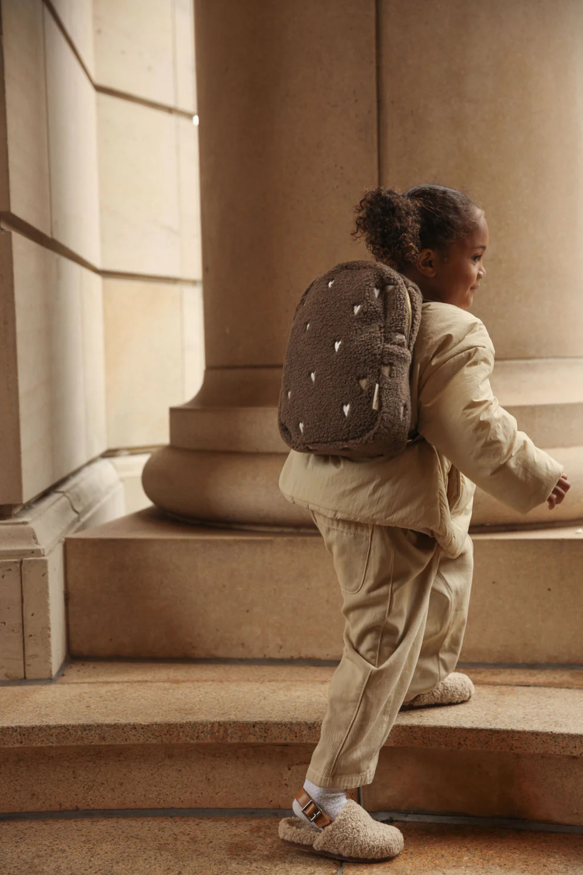 Kinderrucksack | Mini Brown Teddy Hearts