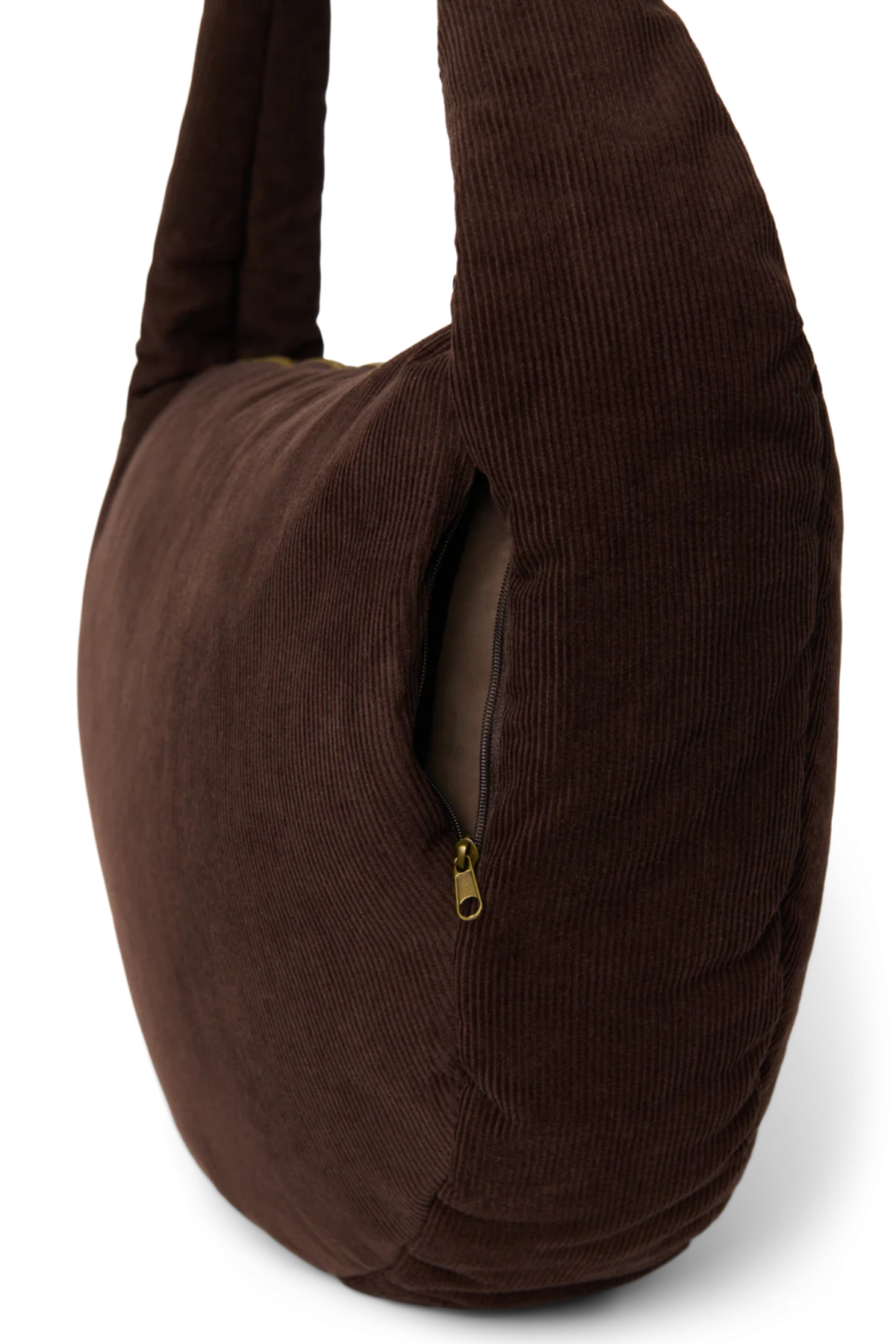 Mom Umhängetasche "Rib Puffy Cross Body Bag" | Dark Brown