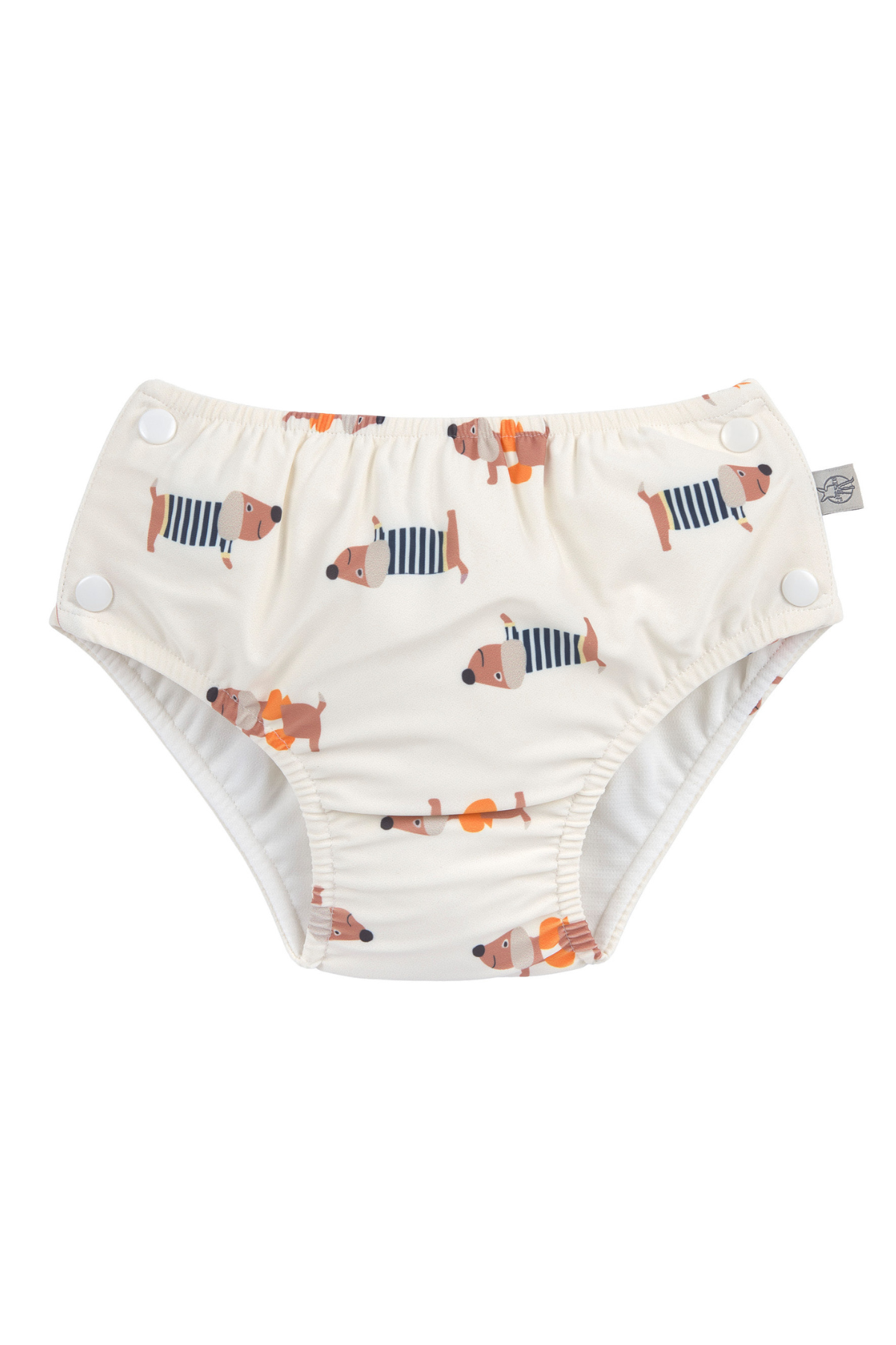 Schwimmwindel "Beach Dog" mit UV-Schutz | Orange/Dark Sea