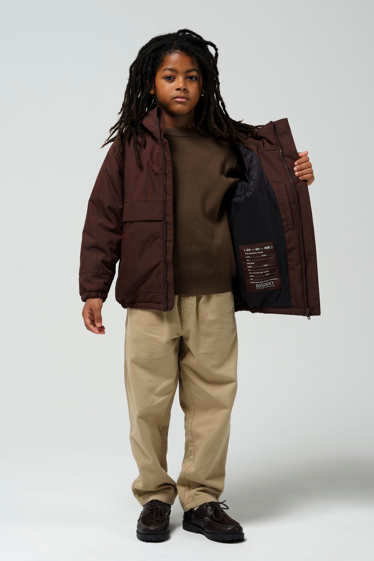 Wasserdichte Winterjacke "Smooth Lion" | Chocolate Fondant