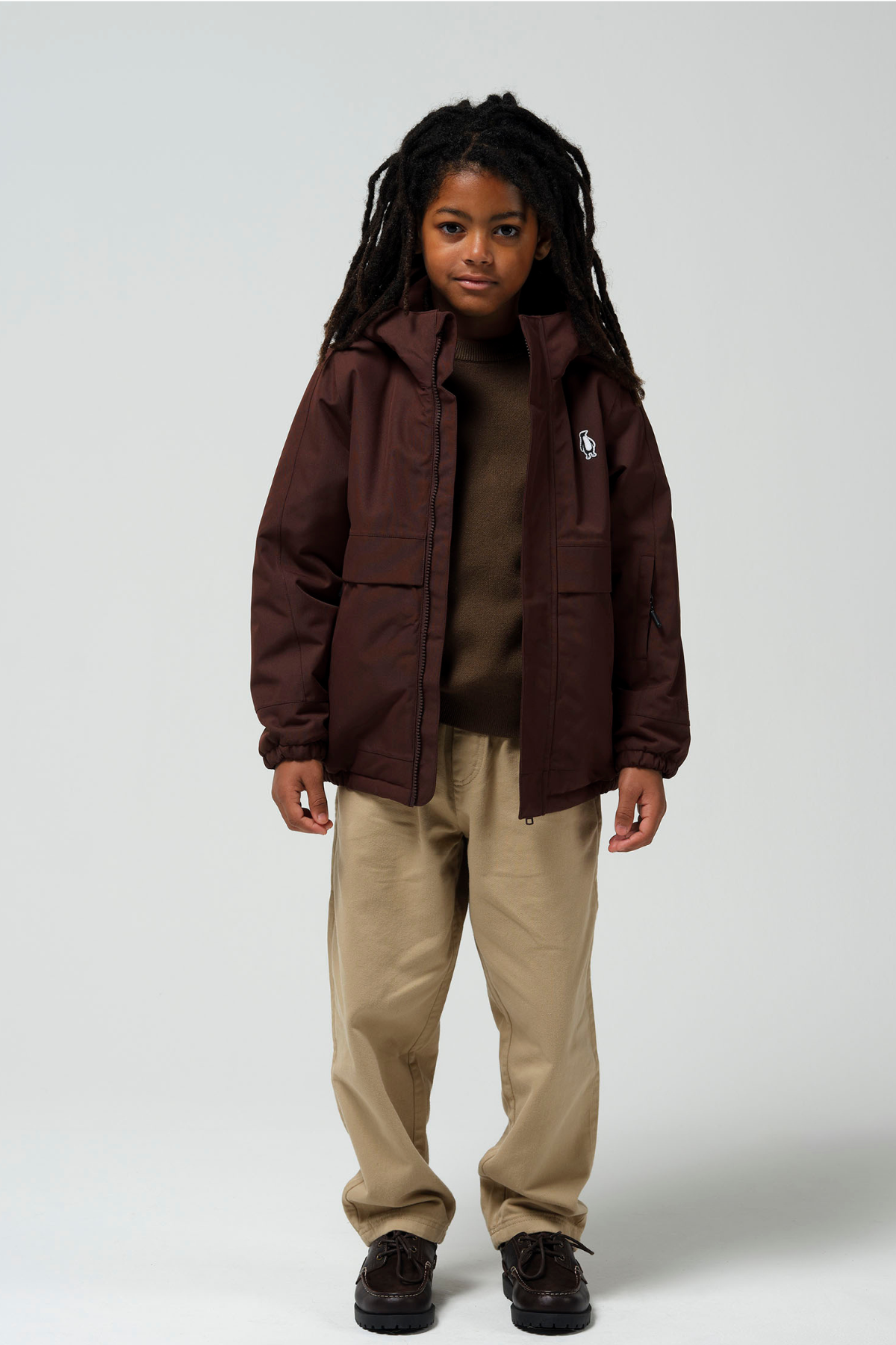 Wasserdichte Winterjacke "Smooth Lion" | Chocolate Fondant