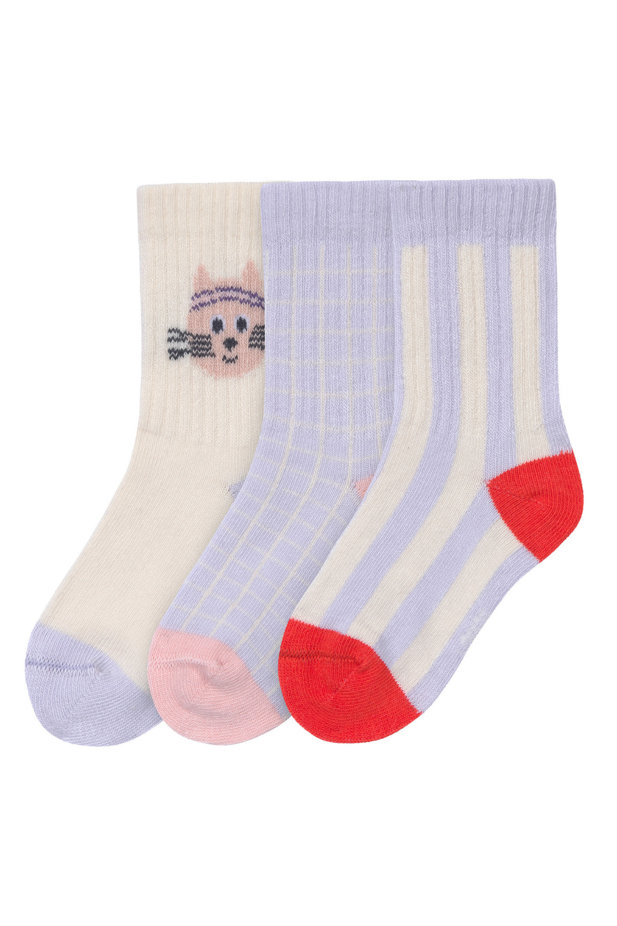 3er-Set: Tennis Socken "Cat"