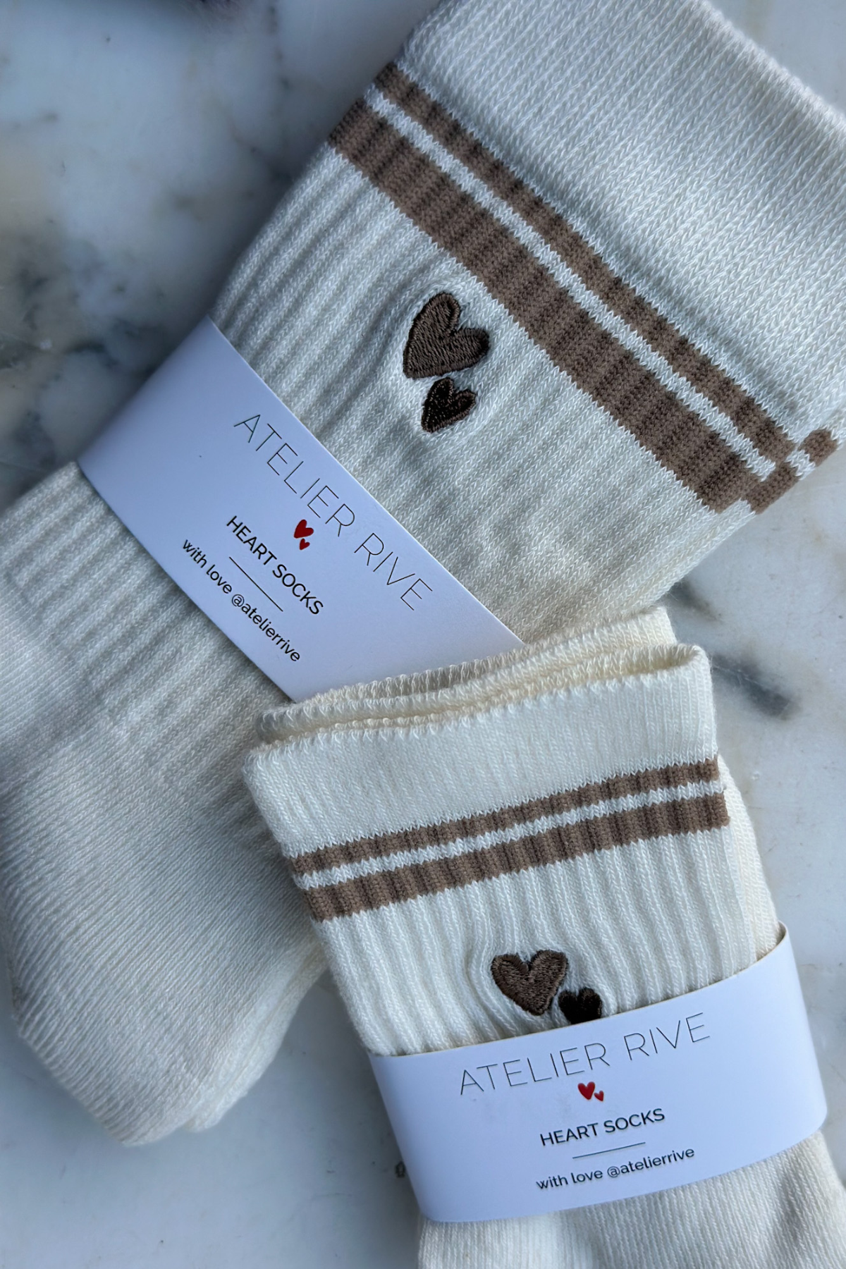 Socken "Heart" in Hazel