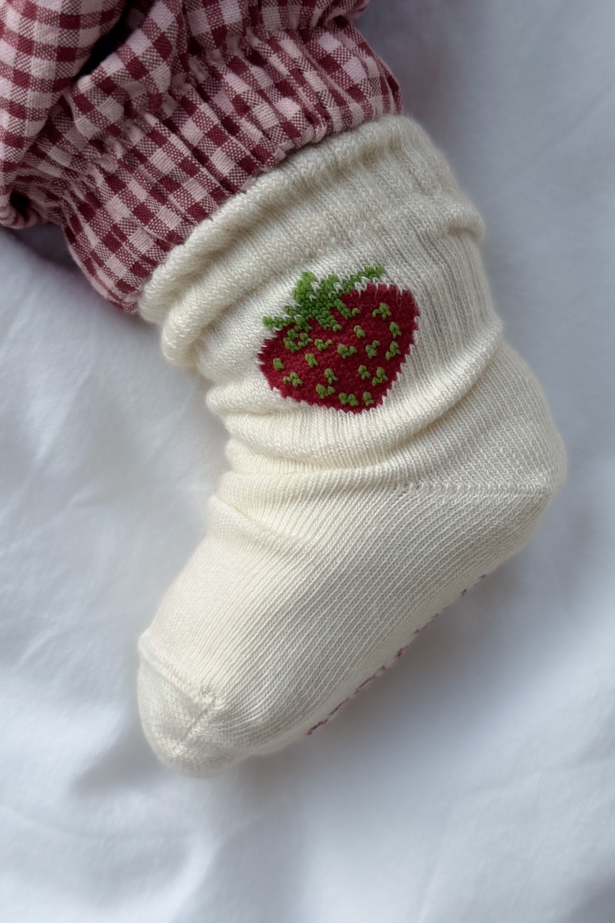 Socken "Strawberry" | milk/strawberry