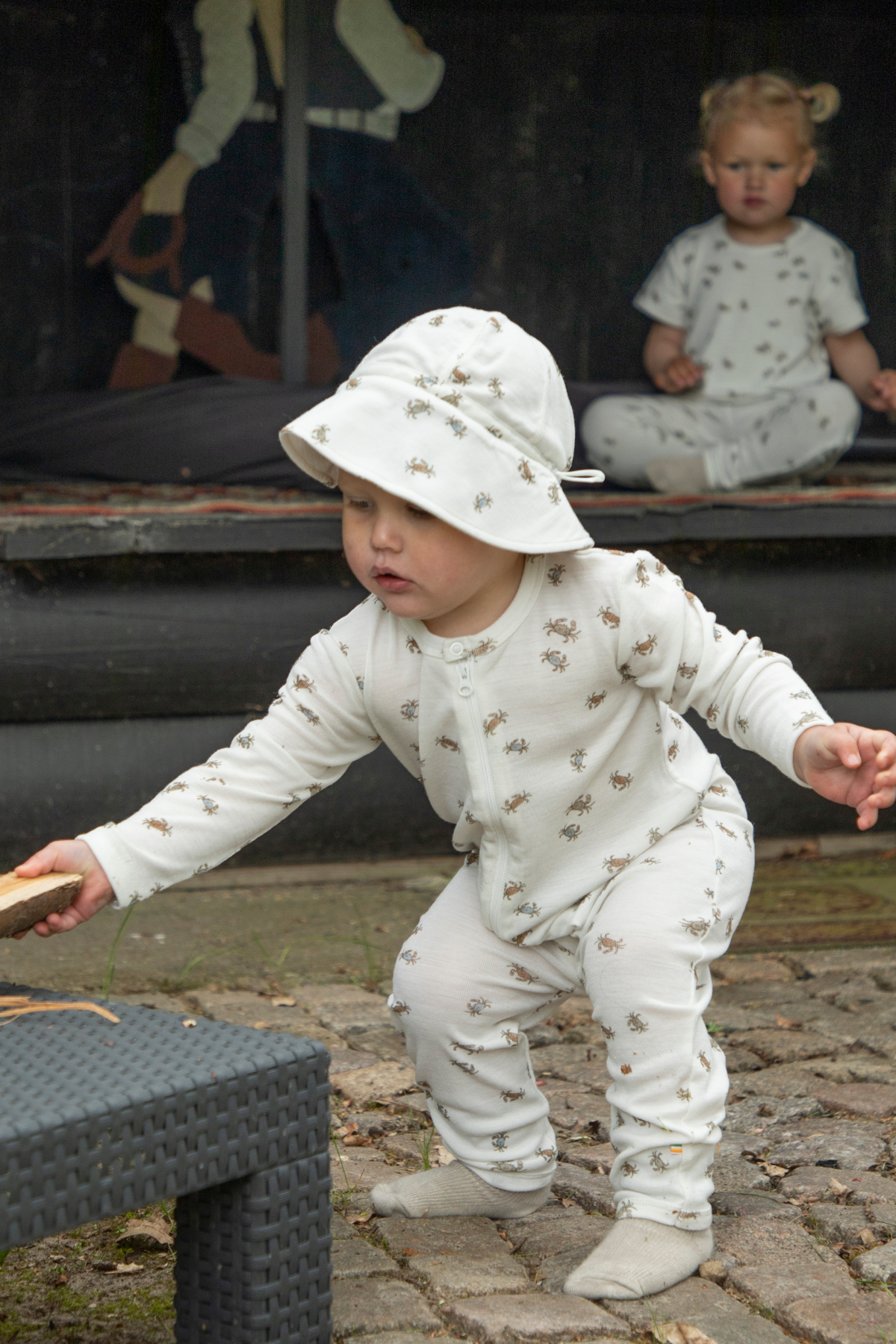 Sonnenhut aus Merinowolle/Seide | Off White