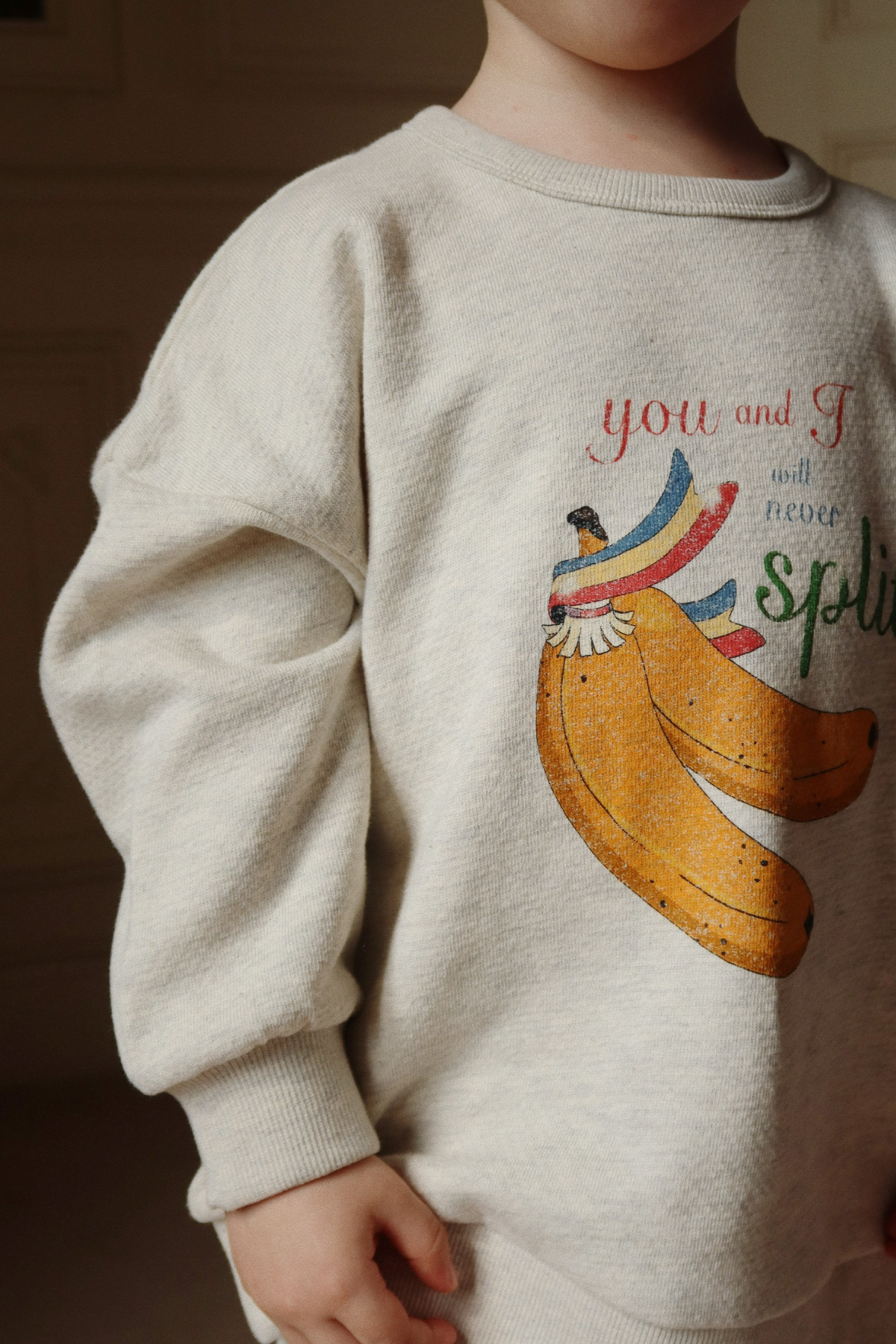 Sweatshirt "Loupy Lou" | Off White Melange