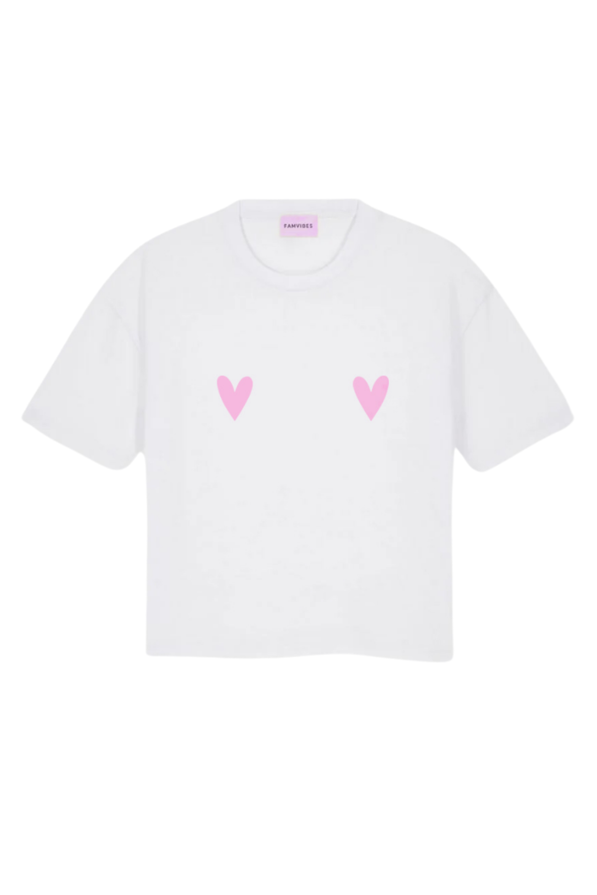 Stillshirt "Hearts" | White-Pink