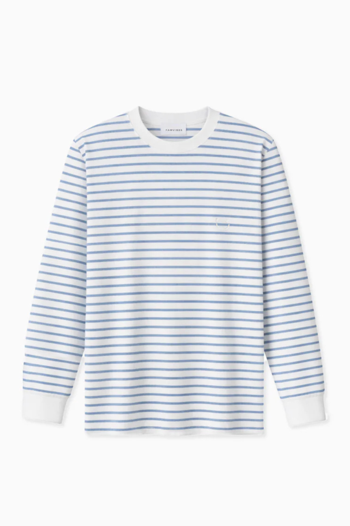 Gestreiftes Longsleeve für Erwachsene | white/blue