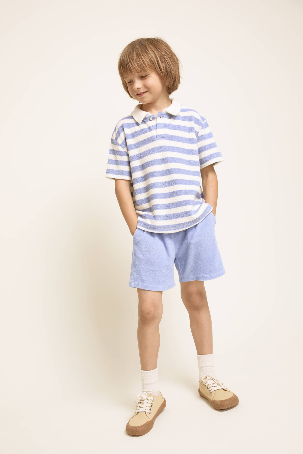 Gestreiftes Polo-Shirt | Bluette