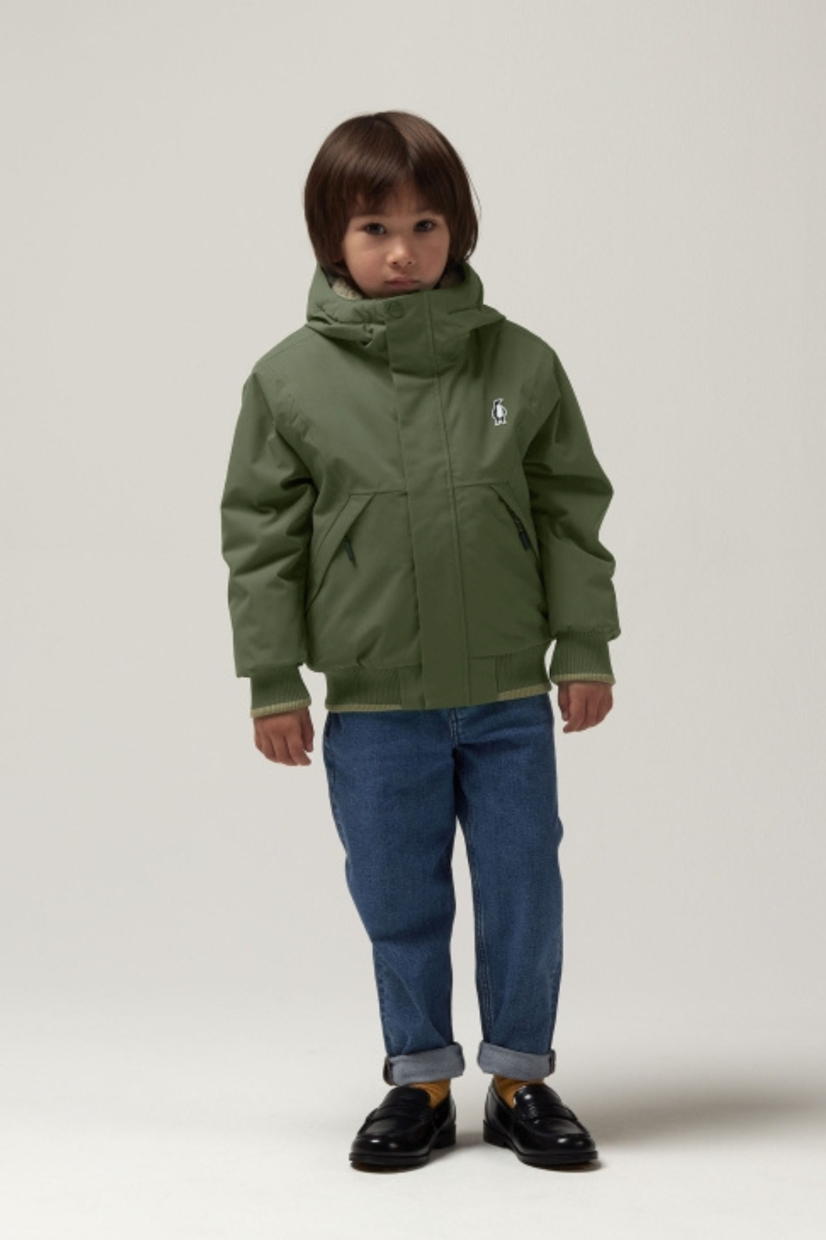 Wasserdichte Jacke "Tiger Feet" mit Teddy-Futter | sky captain blue